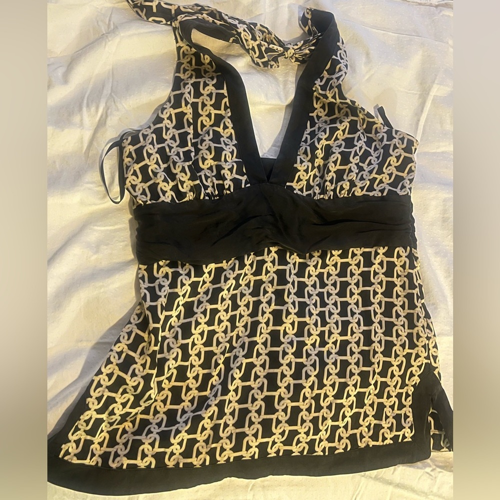 Bebe Halter Silk top vintage y2k paper tag